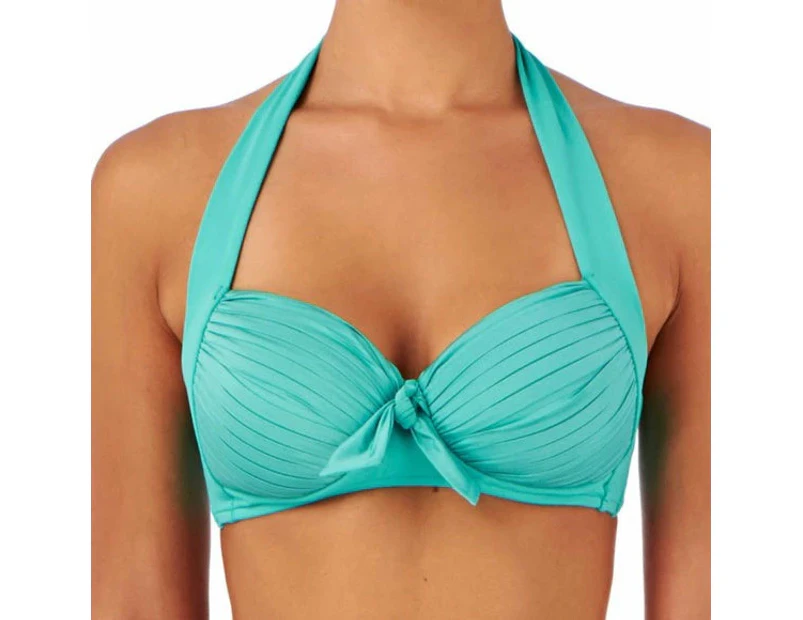 Seafolly Soft Cup Halter Bikini Top - Seychelles Blue