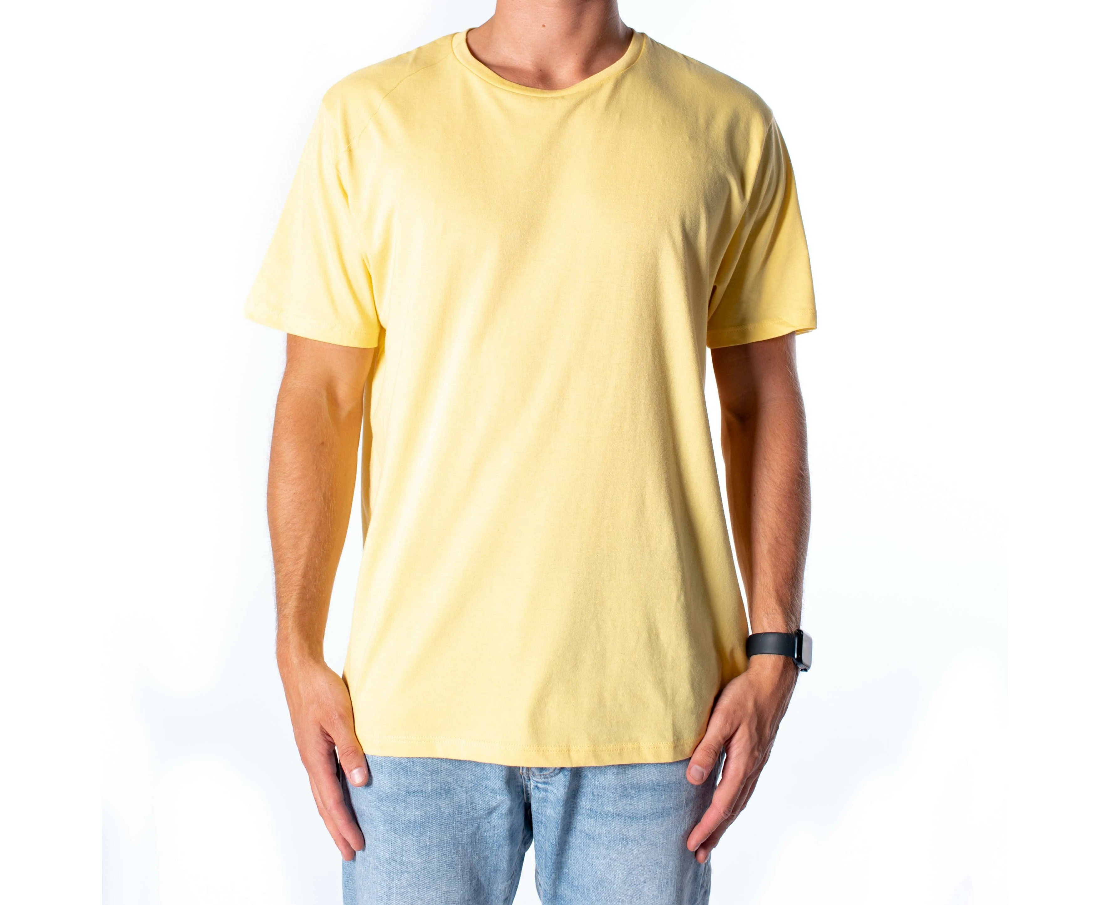 Topman Men's Regular Fit Yellow T-Shirt