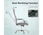 Ufurniture Ergonomic Office Chair High Back Computer Desk Chairs Height Adjustable Fabric Desk Chair Padded Seat Dark Gray
