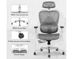 Advwin Office Chair Mesh High Back Desk Chair Computer Chairs White + Gray