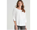 W LANE - Womens Tops -  Button Front Top - White