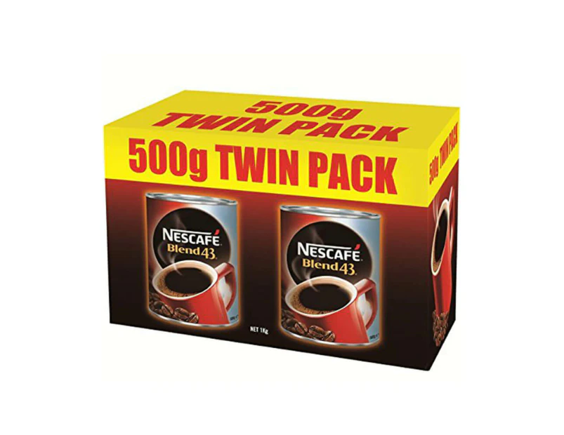 Nestle Nescafe Blend Coffee Can 500g Twin Pack