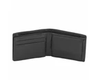 RFID Genuine Men's Soft Leather Small Wallet - Black