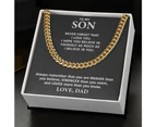 luxoz To My Son Necklace From Dad-Presents For Son