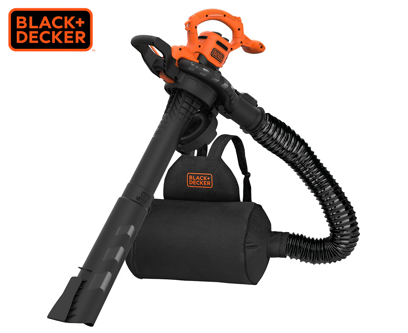 Black & Decker Corded 2300W 3 in 1 Blower Vac & Mulch w/ 55L Backpack