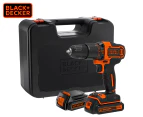Black & Decker 18V Cordless 2-Speed Hammer Drill w/ 2 x Batteries