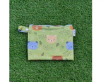 Small Waterproof Wet Bag with Zip 19 x 16cm - Green Forest Bear Design