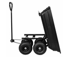 250kg Garden Cart Poly Pull Dump Hand Trailer Wagon Lawn Wheelbarrow Yard Farm