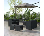 Horrocks 8 Seater Outdoor Dining Set-Black