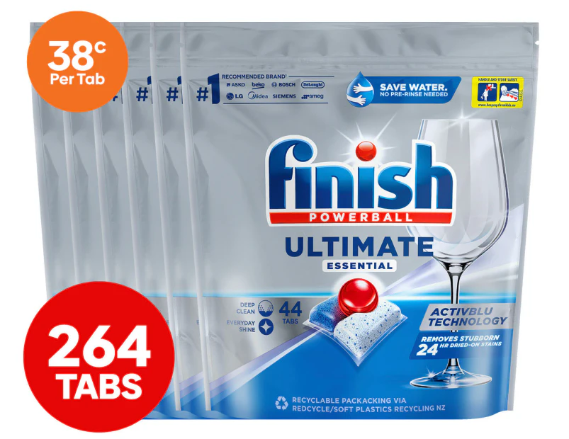 6 x 44pk Finish Ultimate Essential Dishwasher Tabs