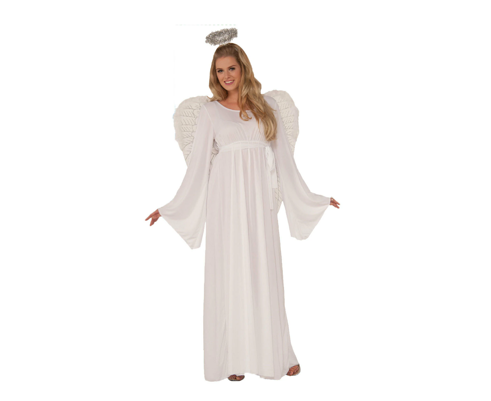 Forum Novelties Angel Christmas Nativity Xmas Women Opp Dress Costume Size STD - White