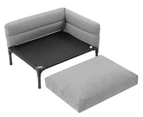 Paws & Claws Large Elevated Pet Sofa/Bed - Grey Denim