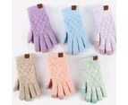 Star Winter Gloves For Women Warm Knit Gloves Touchscreen Girls Gloves,Pink