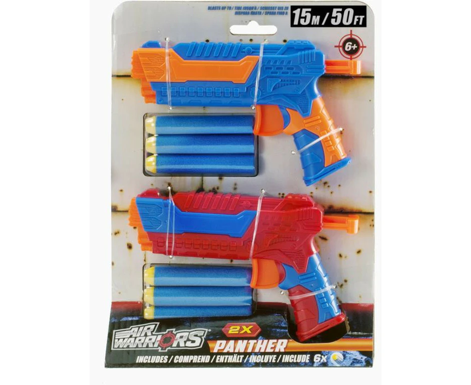 Air Warriors Panther 2 Pack With 6 Long Distance Darts