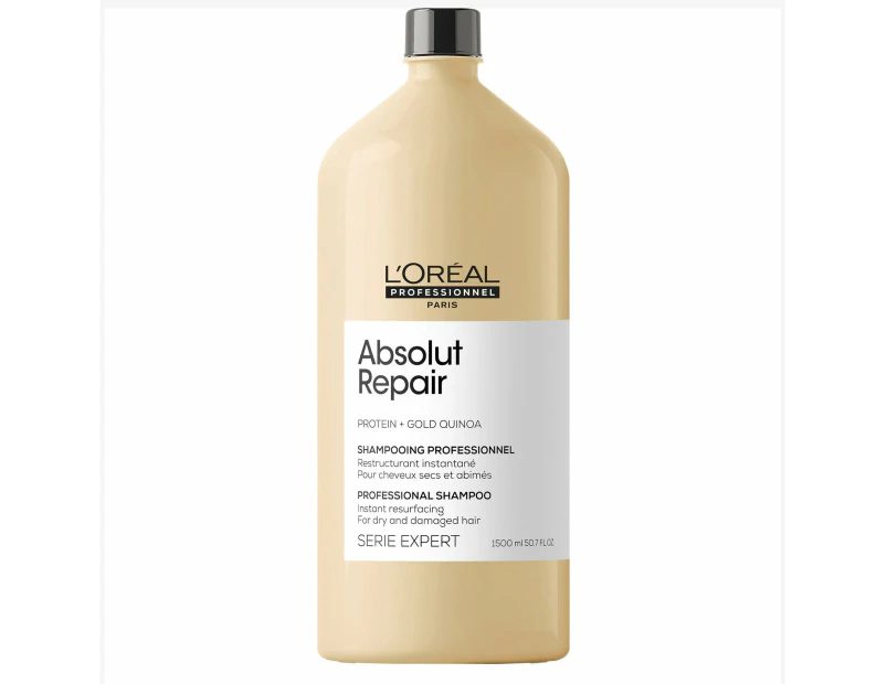 L'Oreal Professional Serie Expert Gold Quinoa Protein Absolut Repair Shampoo - 1.5L