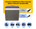 Koolatron Electric cooler and iceless cooler Warmer (24 L), Electric Portable Car Fridge Gray/White, Travel fridge, Made in North America