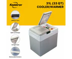 Koolatron 31L Grey Thermoelectric Iceless 12V Cooler or Warmer, Portable Travel Fridge