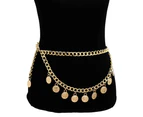 Gold Coin Waist Chain Beach Belly Body Chains Party Rave Body Jewelry Fashion Waist Accessory For Women