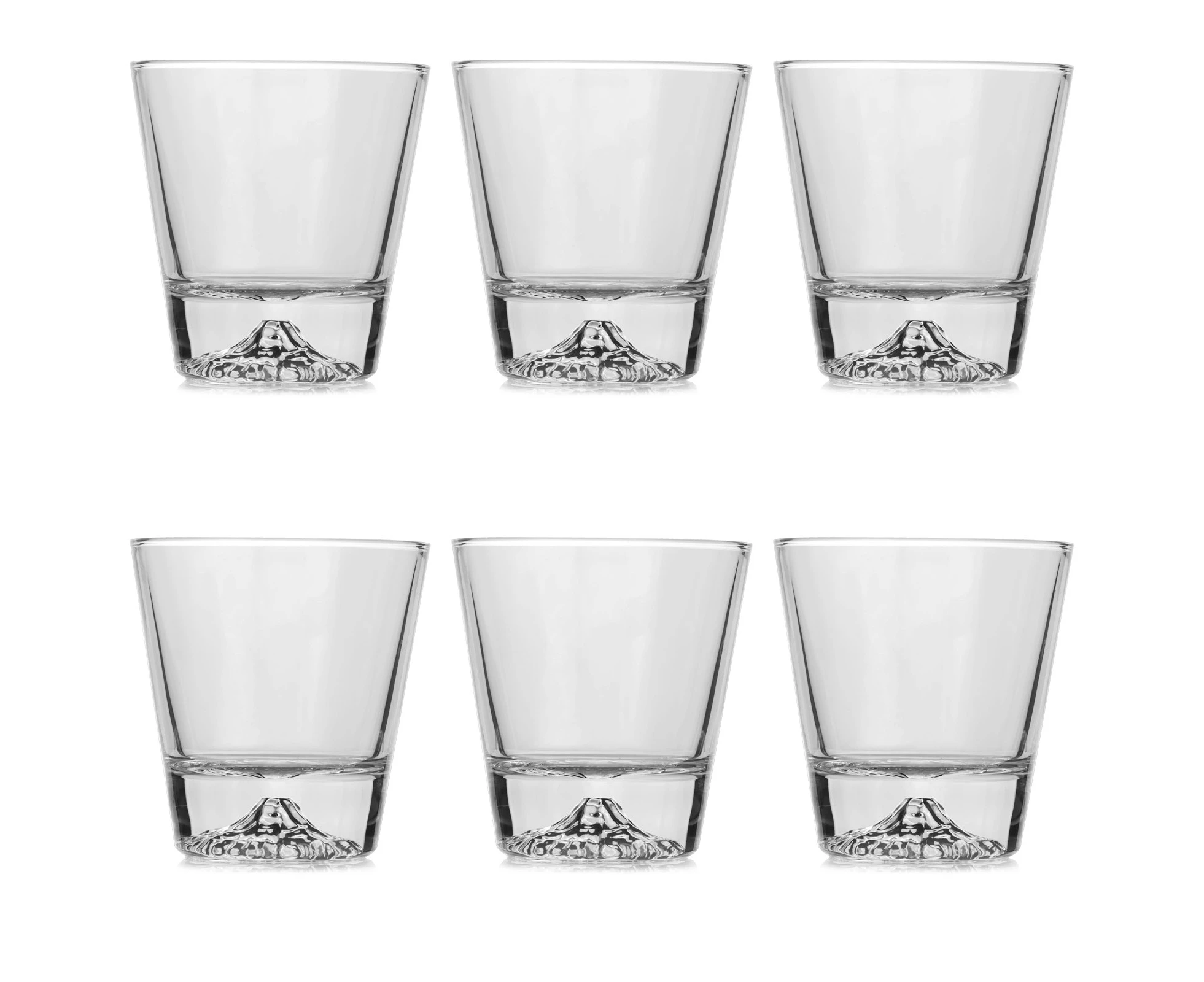 6Pcs Old Fashioned Whiskey Glass Rocks Lowerball Glass Hot Cold Beverage Cups