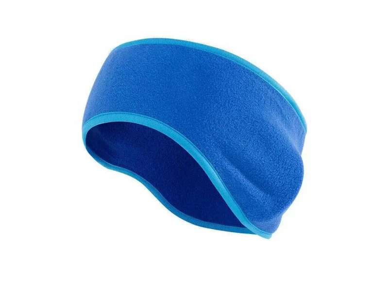 Outdoor Winter Fleece Ear Warmer Sports Headband Skiing Warm Earmuffs Headband - Blue