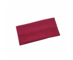 Women Headband Solid Wide Turban Knitted Cotton Hairband Girls Elastic Hair Band - Red
