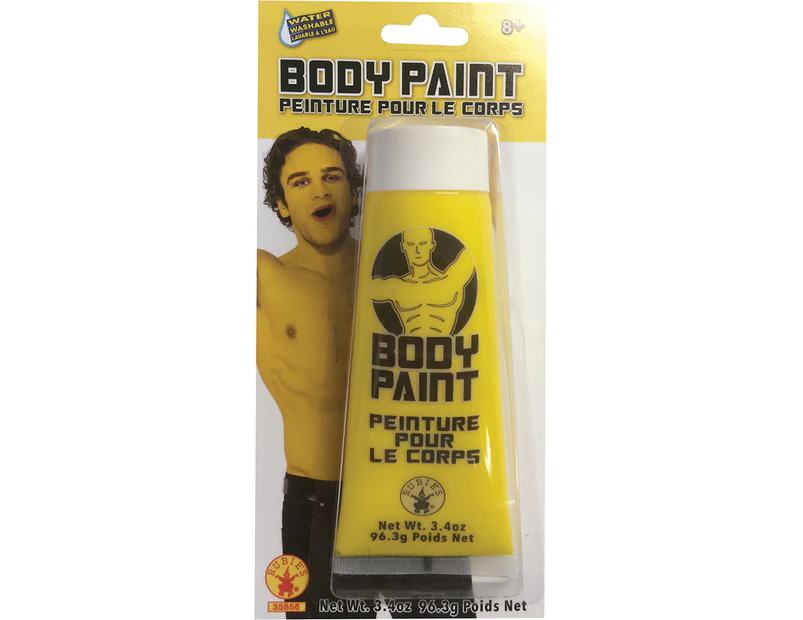 Body/Face 100ml Paint Creme Tube Mardi Gras Celebration Washable Makeup Yellow