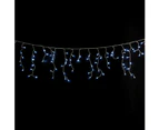 Icicle Lights 500 LED Christmas Events Decorations 8 Function 20m Long Indoor/Outdoor - Cool White