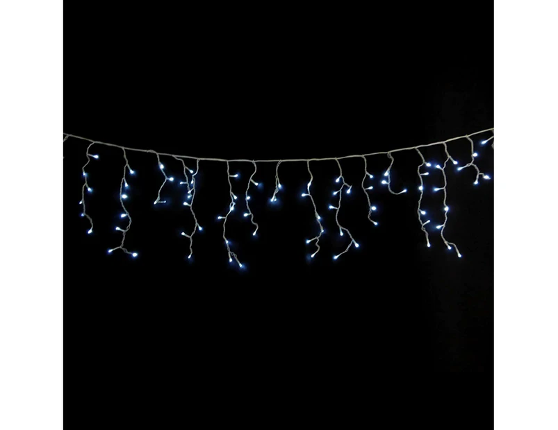 Icicle Lights 500 LED Christmas Events Decorations 8 Function 20m Long Indoor/Outdoor - Cool White