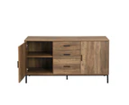 Cosmoliving Buffet Sideboard Console Tables Cabinet Storage 2 Doors 3 Drawers Large Sideboard 140 cm