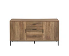 Cosmoliving Buffet Sideboard Console Tables Cabinet Storage 2 Doors 3 Drawers Large Sideboard 140 cm