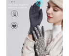 Women Cute Cold Winter Gloves Warm,Gray