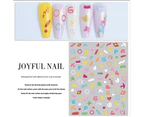 9 Sheets Nail Art Stickers Decals Nail Art Supplies Self Adhesive Nail Sticker For Women Girls,Style 3