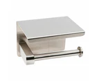 1 Bathroom Toilet Stainless Steel Tissue Box Tissue Holder Toilet Wall Mounted Non Punching Roll Paper Holder,Silver