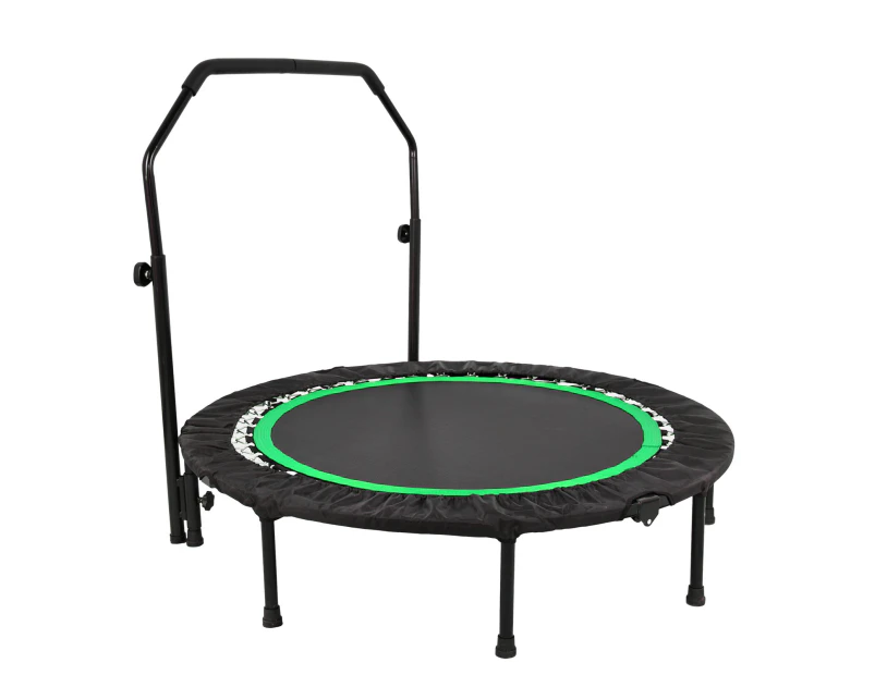 YOPOWER 48" Mini Trampoline Rebounder with Adjustable Foam Handle for Adults Kids Max Load 200KG Green