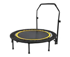 YOPOWER 48" Mini Trampoline Rebounder with Adjustable Foam Handle for Adults Kids Max Load 200KG Yellow