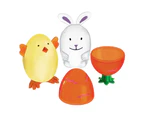 Easter Shaped Eggs Assorted Plastic Fillable Favours 6 Pack