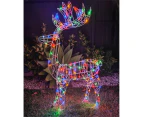 Christmas Decoration 3D Frame Standing Buck Reindeer 114cm Multi LED Indoor Outdoor