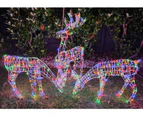 Christmas Decoration 3D Frame Standing Buck Reindeer 114cm Multi LED Indoor Outdoor