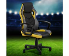 Artiss Gaming Chair Ergonomic Office Desk Chairs Executive Computer Seat Yellow