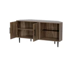 Artiss Corner Entertainment Unit TV Cabinet Walnut 120CM