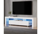 Artiss TV Cabinet Entertainment Unit Stand RGB LED 200cm White