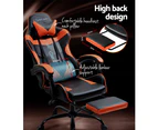 Artiss Gaming Chair Ergonomic Office Chairs Executive Computer Footrest Seat Orange