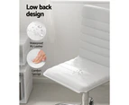 Artiss Office Chair Conference Chairs PU Leather Low Back White