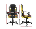 Artiss Gaming Chair Ergonomic Office Desk Chairs Executive Computer Seat Yellow