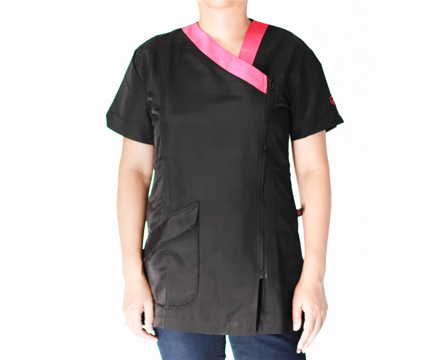 Groomtech Latina Grooming Tunic - Pink Trim [Size: Small]