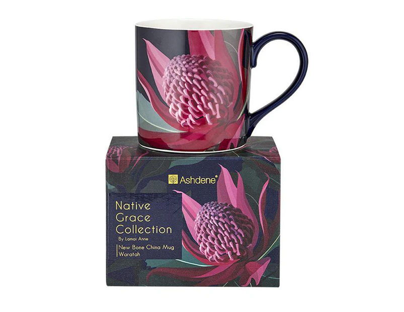 Ashdene Native Grace Waratah Plant/Flower Drinking Mug/Cup Tea/Coffee Hot 13cm