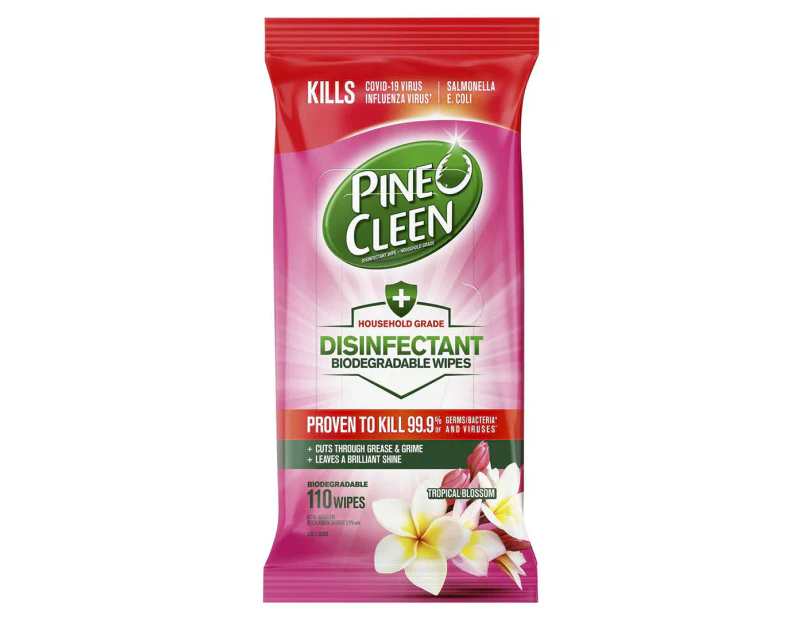 Pine O Cleen Disinfectant Wipes Tropical Blossom 110pk