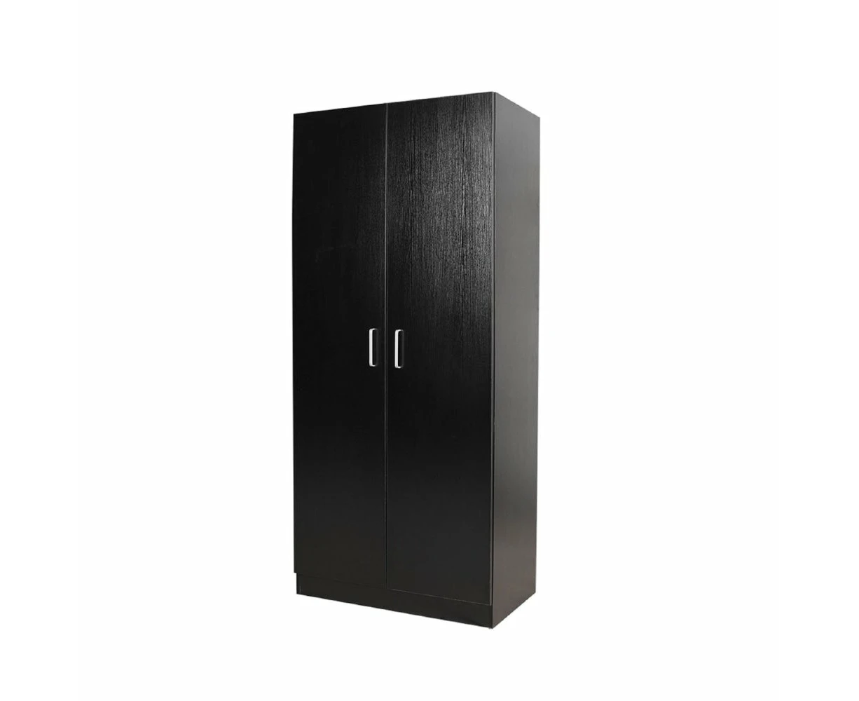 Design Square Modern 2-Door Multi-Purpose 5-Tier Cupboard Pantry Storage Cabinet - Black