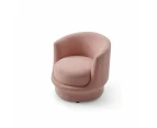 Design Square Modern Designer Fabric Accent Lounge Relaxing Arm Chair - Pink