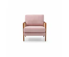 Modern Designer Scandinavian Accent Lounge Arm Chair - Pink